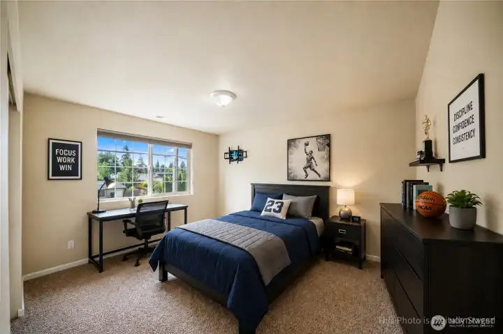 Bedroom 3, virtually staged Bedroom 3, virtually staged