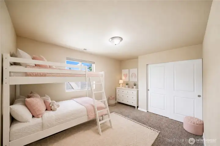 Bedroom 4, virtually staged Bedroom 4, virtually staged