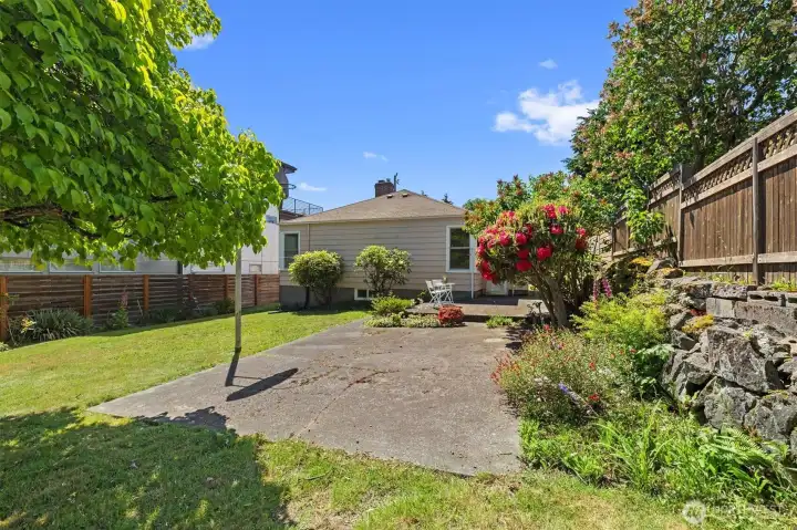 Back yard has ots of space for a DADU!