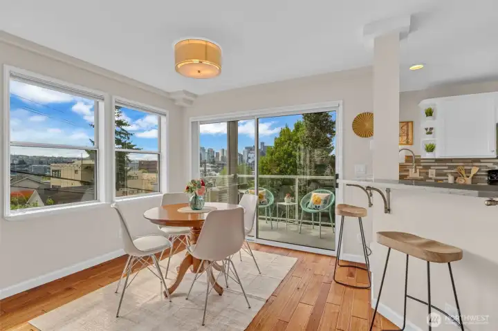 Dedicated Dining Space with Views of Skyline