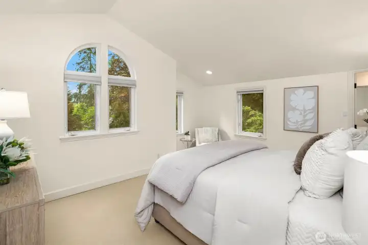 Beautiful natural light fills the Primary Beautiful natural light fills the Primary