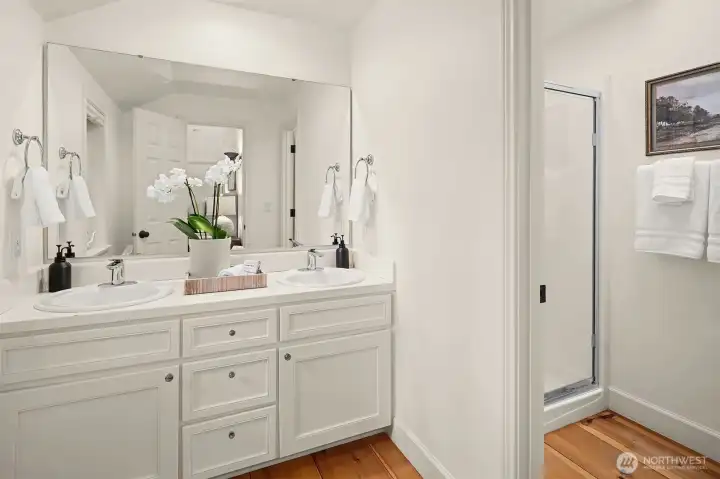 Primary Bath with double sinks Primary Bath with double sinks