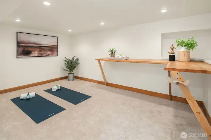 Flex space on lower level with separate entrance Flex space on lower level with separate entrance