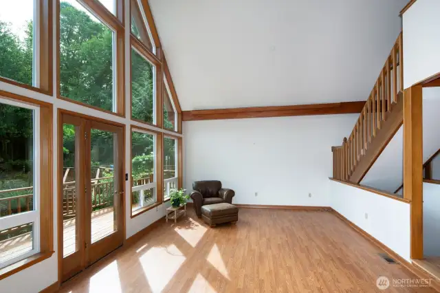 Living room is bright and welcoming.