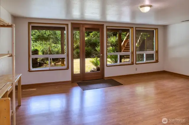 Lower level rec room.