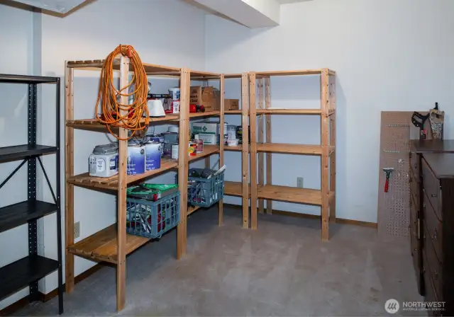 Lower level storage room.