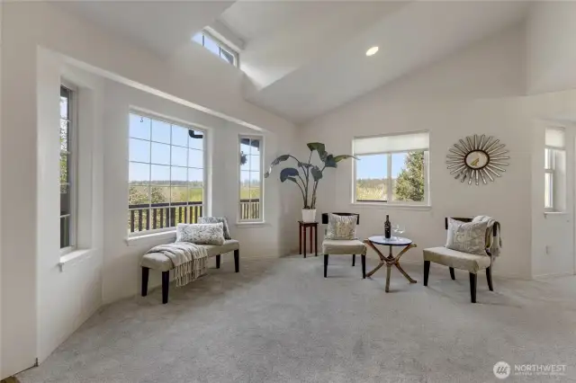 Slider to the deck where you will see the most amazing sunsets and a mountain view!