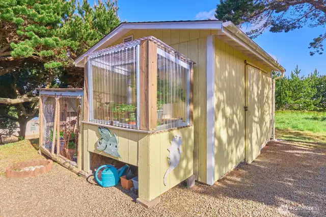 12 x 16 shed with concrete floor and greenhouse space. Private water well and new well pump, along with the septic, mean your utility bills are minimal here.