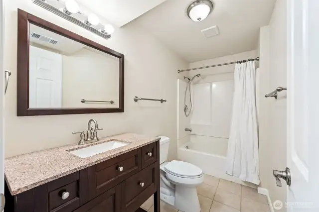 Basement full bathroom.