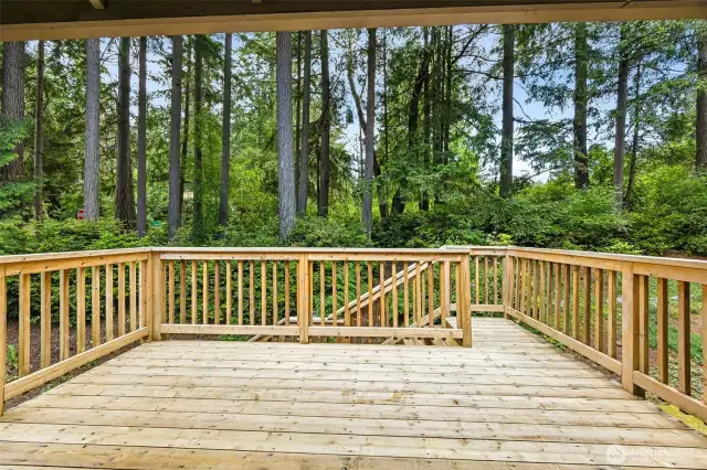 Deck off dining room.