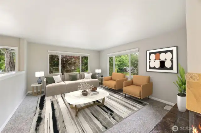 Living room (virtually staged)