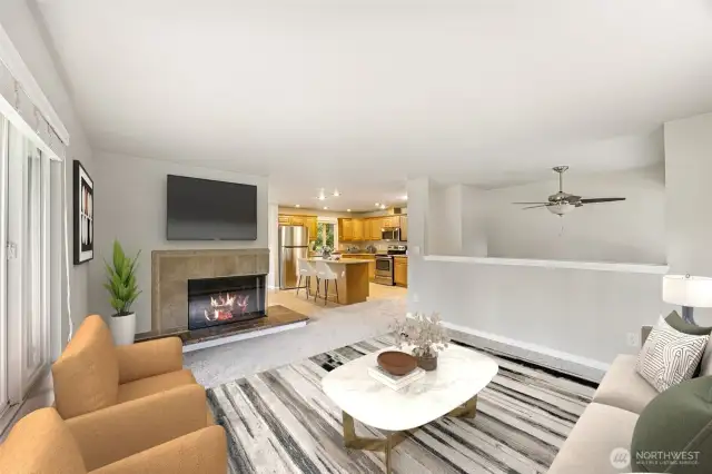 Living room (virtually staged)