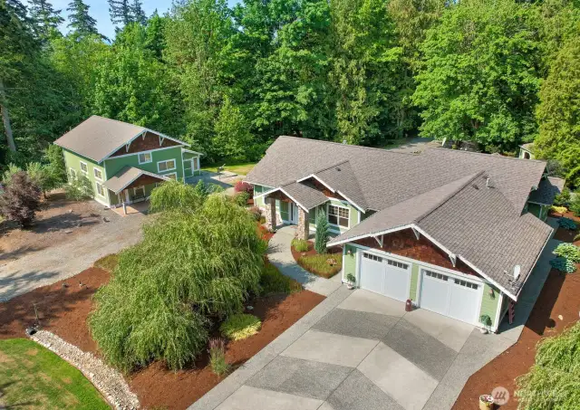 Welcome to 9135 Custer School Rd.   Two homes sitting on a shy 3 acre parcel in a peaceful and private setting.