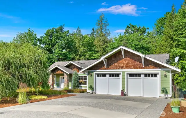 The main house is a single level home with 3 bedrooms and 2 bathrooms