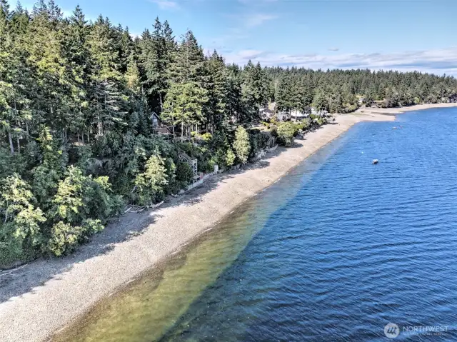 Drone view of the beach area