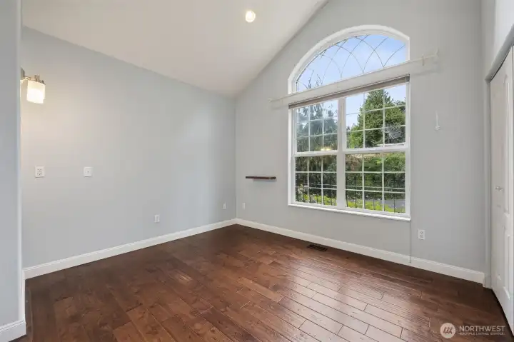 Upstairs Bedroom with a designated desk area