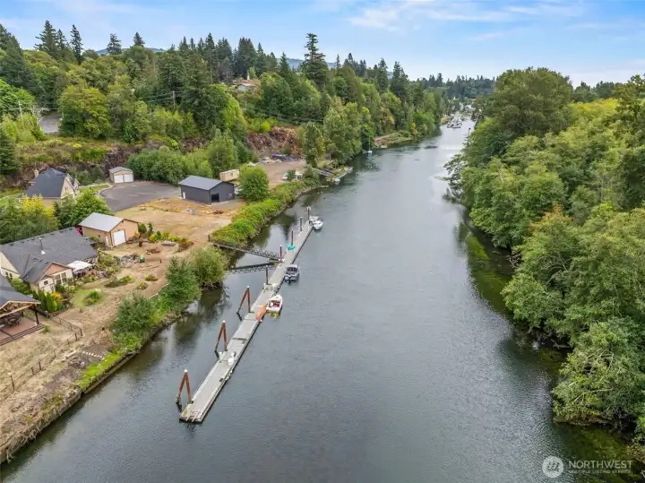 Beautiful docks w/well designed gangway features deep-water moorage...