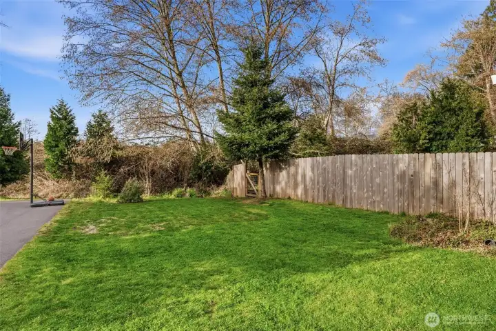 Rear and side yards offer plenty of room for everyone in the household!