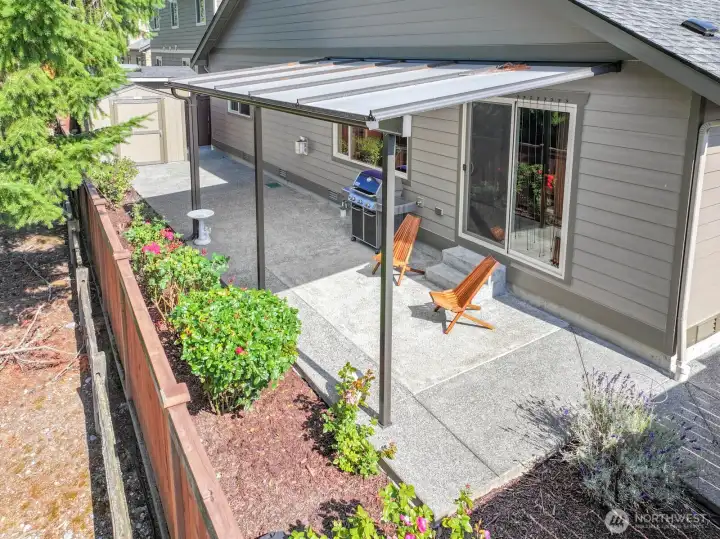 Great to have the covered patio for the rainy days!