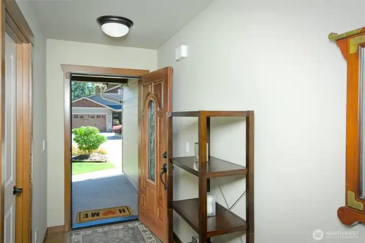 Come on in!  Hallway with luxury vinyl flooring.