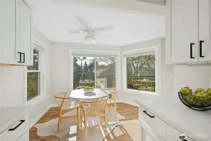 End unit with extra windows that let in tons of natural light.