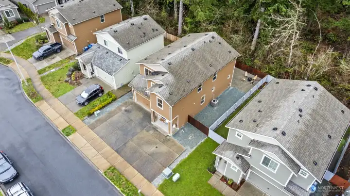 Notice the extra parking in the front and usable space on the side of the home