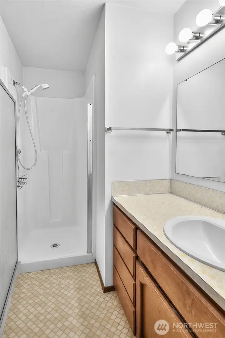 Primary Bathroom with step-in shower