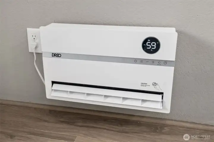 High tech Dreo wall heaters are controlled by remote or app.