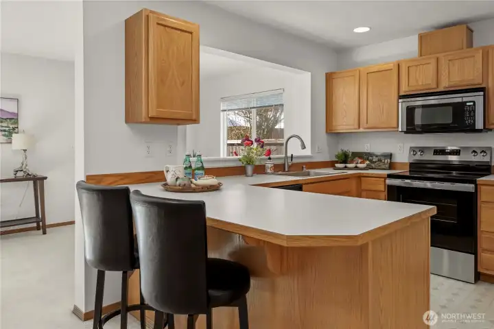 Workable kitchen with newer appliances