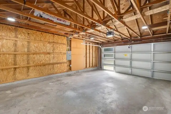 2 car garage with storage space.