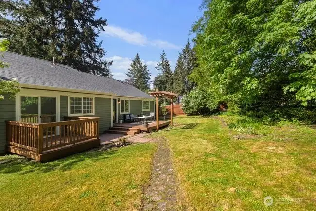 View from the shed towards the rear of the house.