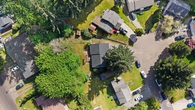 Birds eye view of the house.