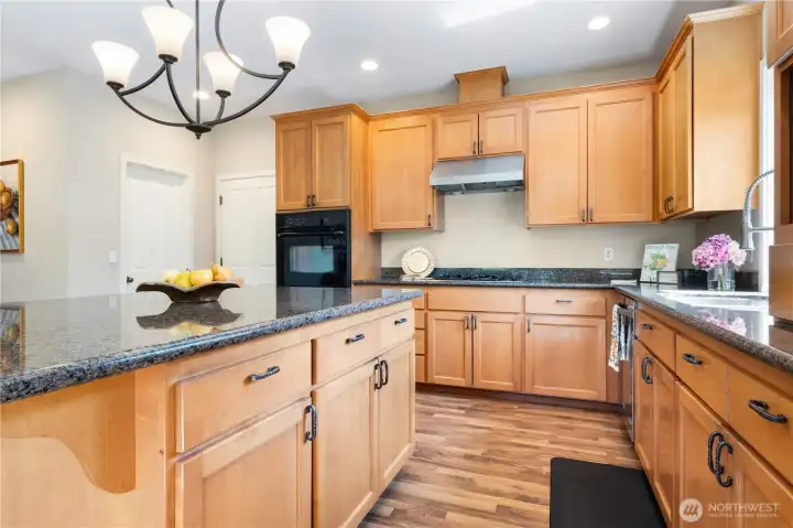 Maple cabinetry and granite countertops