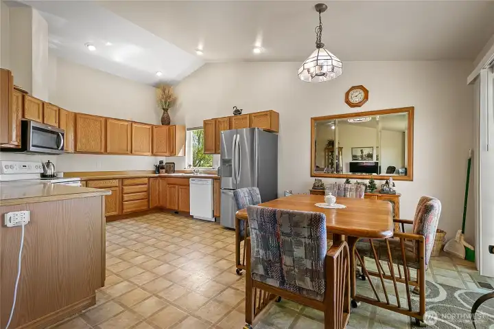 Open Kitchen and Dining Space Open Kitchen and Dining Space