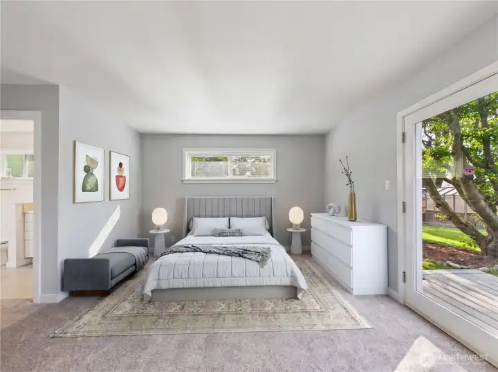 Virtually Staged Primary Bedroom