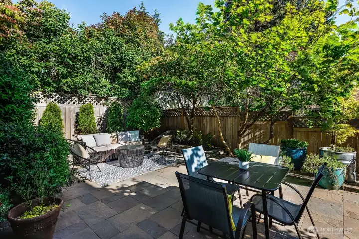 Generous patio area is ready for summer barbecues!!!