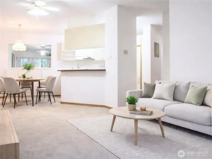 Living Space (Virtually Staged)