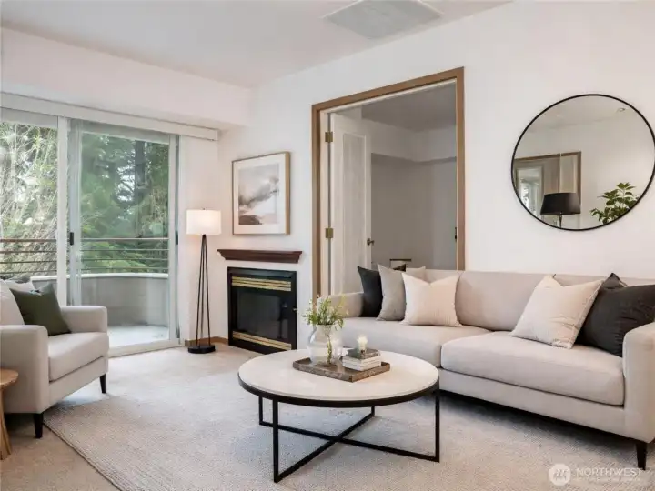 Fireplace (Virtually Staged)