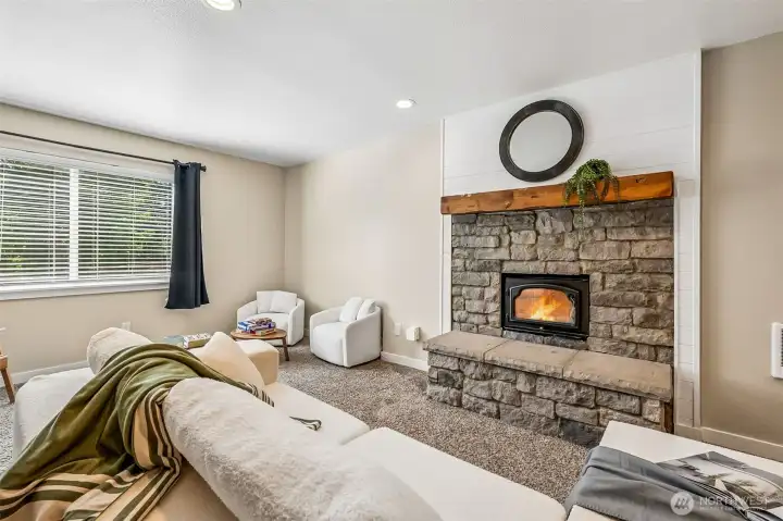 Second fireplace - a great flex space!