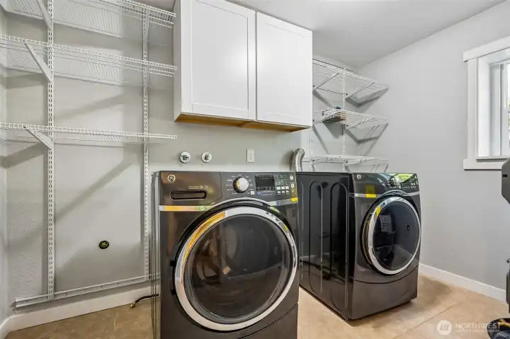 Lower level spacious laundry room