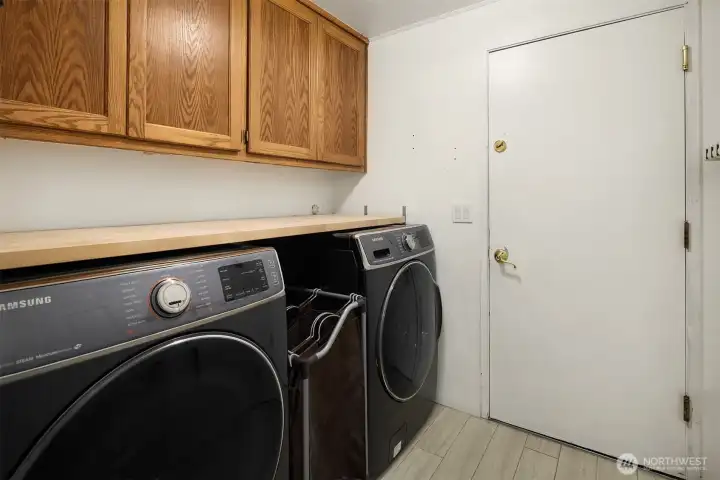 Laundry off garage