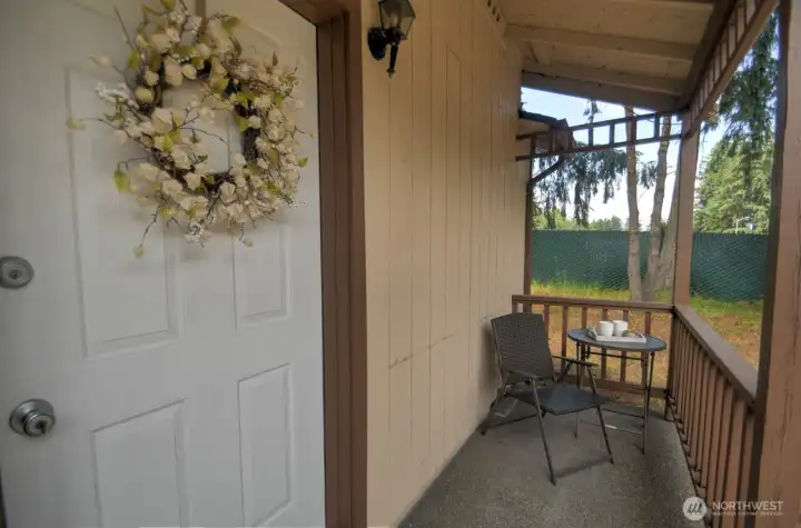 Enter the home of the covered front porch...