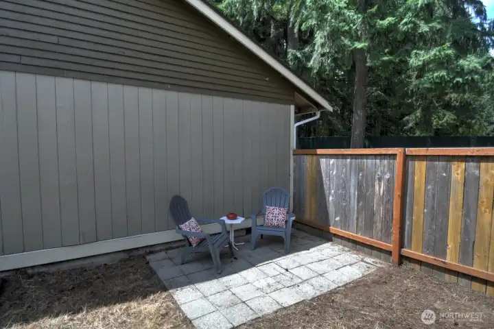 Private backyard...