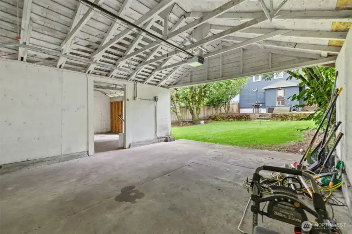 Garage with alley access. Garage with alley access.