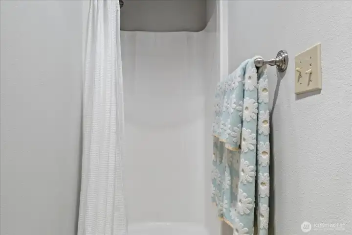 Primary walk-in-shower. Primary walk-in-shower.