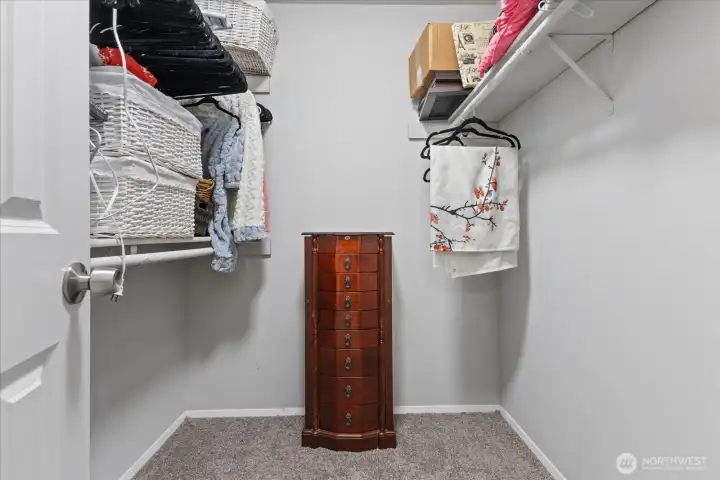 Primary walk-in-closet. Primary walk-in-closet.
