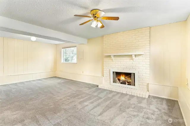 Bonus flex room with fireplace!