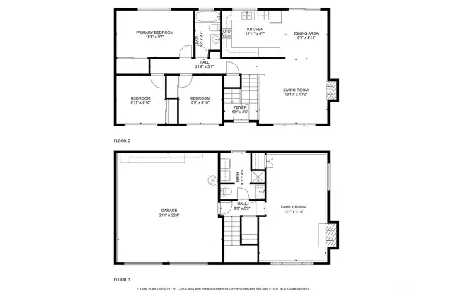 Upper level, and lower level w/ dimensions