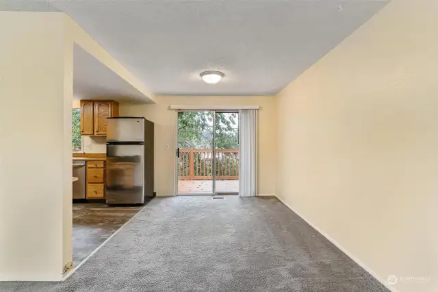 Dining room exits to back deck