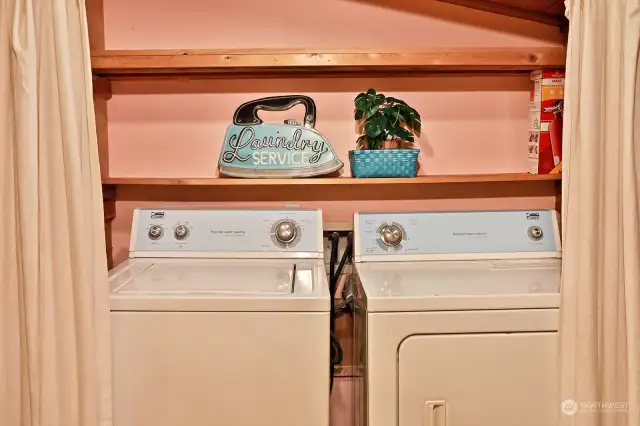 A bit more storage above your washer & dryer.